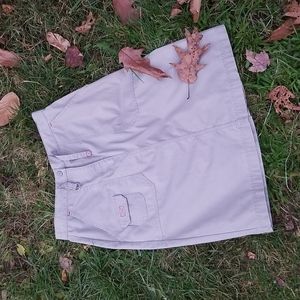 LL Bean Coolmax  Skirt Khacki Grid Hiking Trail Skirt sz 8